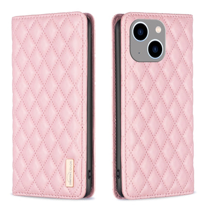 Diamond Lattice Magnetic Leather Flip Phone Case, For iPhone 14 Pro Max, For iPhone 14 Pro, For iPhone 14 Plus, For iPhone 14