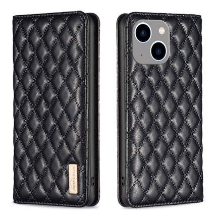 Diamond Lattice Magnetic Leather Flip Phone Case, For iPhone 14 Pro Max, For iPhone 14 Pro, For iPhone 14 Plus, For iPhone 14