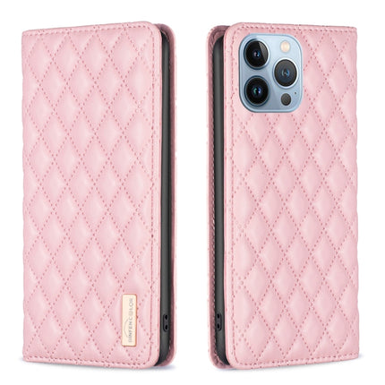 Diamond Lattice Magnetic Leather Flip Phone Case, For iPhone 13 Pro Max, For iPhone 13 Pro, For iPhone 13, For iPhone 12 Pro Max