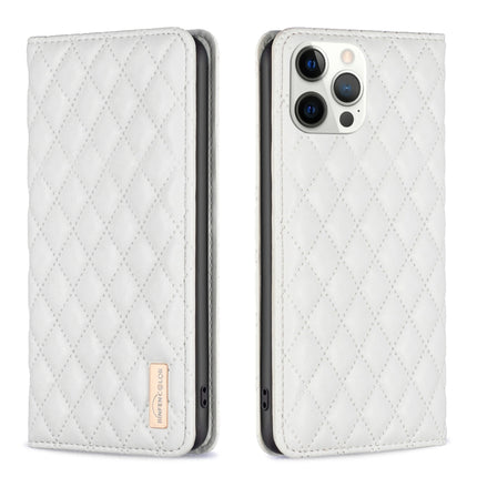 Diamond Lattice Magnetic Leather Flip Phone Case, For iPhone 13 Pro Max, For iPhone 13 Pro, For iPhone 13, For iPhone 12 Pro Max
