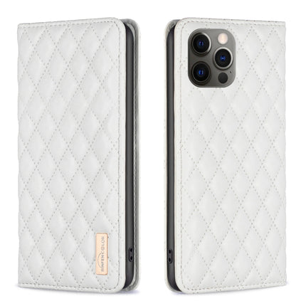 Diamond Lattice Magnetic Leather Flip Phone Case, For iPhone 12 / 12 Pro, For iPhone 11 Pro Max, For iPhone 11 Pro, For iPhone 11