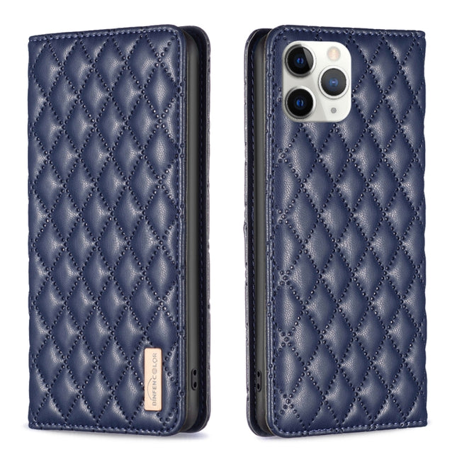 Diamond Lattice Magnetic Leather Flip Phone Case, For iPhone 12 / 12 Pro, For iPhone 11 Pro Max, For iPhone 11 Pro, For iPhone 11
