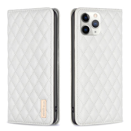 Diamond Lattice Magnetic Leather Flip Phone Case, For iPhone 12 / 12 Pro, For iPhone 11 Pro Max, For iPhone 11 Pro, For iPhone 11