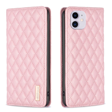 Diamond Lattice Magnetic Leather Flip Phone Case, For iPhone 12 / 12 Pro, For iPhone 11 Pro Max, For iPhone 11 Pro, For iPhone 11