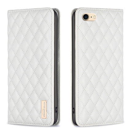 Diamond Lattice Magnetic Leather Flip Phone Case, For iPhone SE 2022 / SE 2020 / 8 / 7, For iPhone XS Max, For iPhone XS / X, For iPhone XR