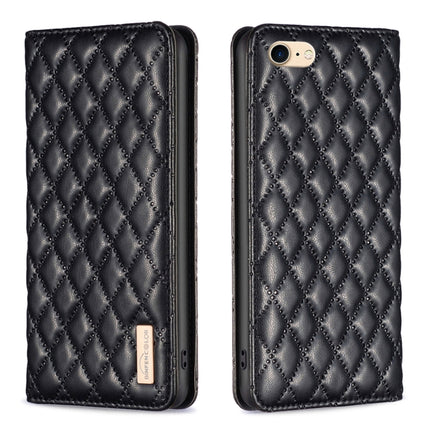 Diamond Lattice Magnetic Leather Flip Phone Case, For iPhone SE 2022 / SE 2020 / 8 / 7, For iPhone XS Max, For iPhone XS / X, For iPhone XR