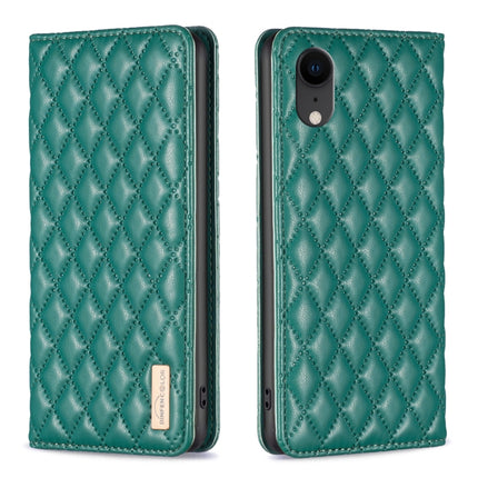 Diamond Lattice Magnetic Leather Flip Phone Case, For iPhone SE 2022 / SE 2020 / 8 / 7, For iPhone XS Max, For iPhone XS / X, For iPhone XR