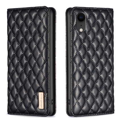 Diamond Lattice Magnetic Leather Flip Phone Case, For iPhone SE 2022 / SE 2020 / 8 / 7, For iPhone XS Max, For iPhone XS / X, For iPhone XR