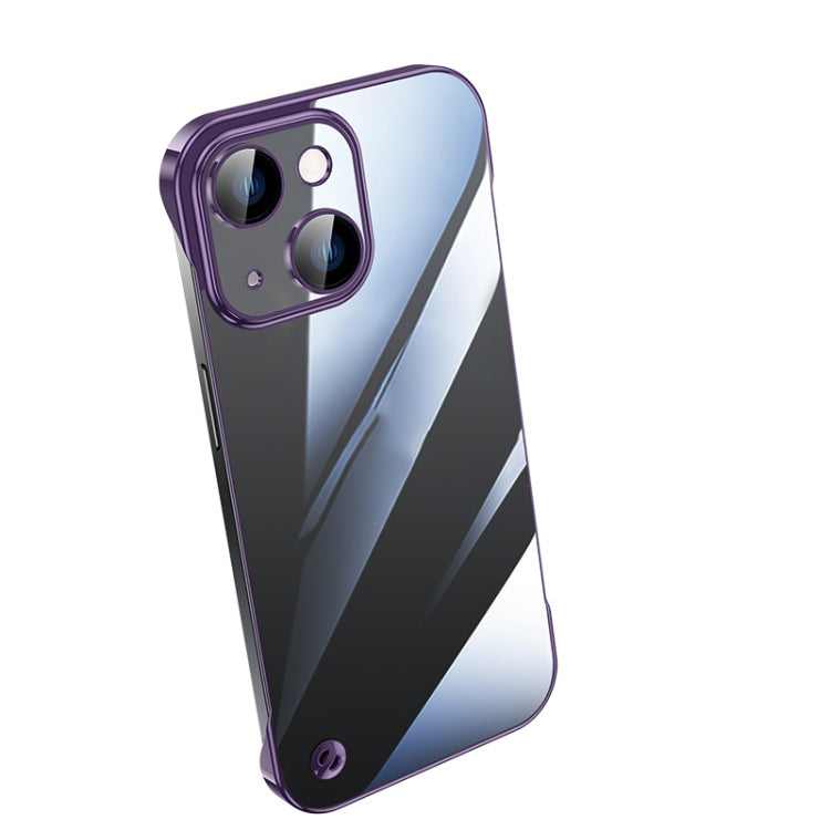 Electroplating Frameless Clear PC Phone Case, For iPhone 14 Pro Max, For iPhone 13, For iPhone 13 Pro