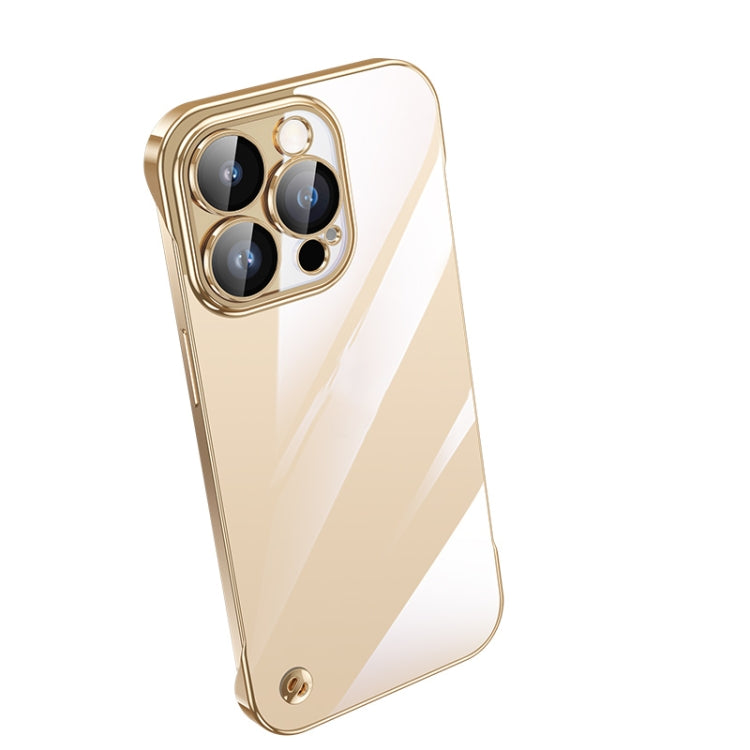 Electroplating Frameless Clear PC Phone Case, For iPhone 13 Pro Max, For iPhone 12, For iPhone 12 Pro