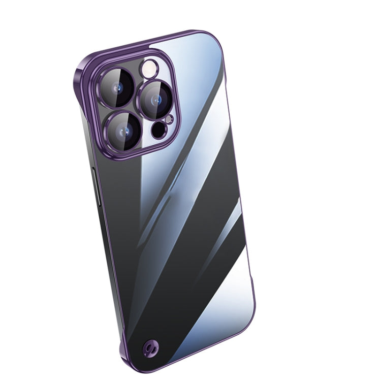 Electroplating Frameless Clear PC Phone Case, For iPhone 13 Pro Max, For iPhone 12, For iPhone 12 Pro