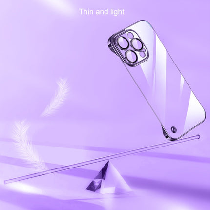 Electroplating Frameless Clear PC Phone Case, For iPhone 13 Pro Max, For iPhone 12, For iPhone 12 Pro