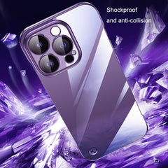 Electroplating Frameless Clear PC Phone Case, For iPhone 13 Pro Max, For iPhone 12, For iPhone 12 Pro