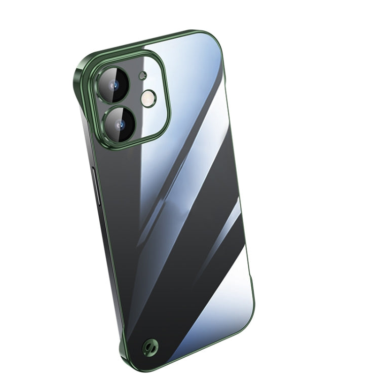 Electroplating Frameless Clear PC Phone Case, For iPhone 13 Pro Max, For iPhone 12, For iPhone 12 Pro