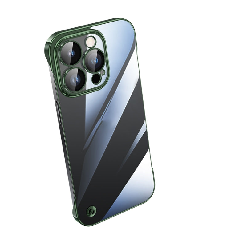 Electroplating Frameless Clear PC Phone Case, For iPhone 13 Pro Max, For iPhone 12, For iPhone 12 Pro