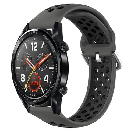 22mm Clasp Two Color Sport Wrist Strap Watchband, For Huawei Watch GT 46mm / 42mm