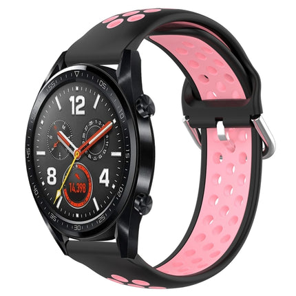 22mm Clasp Two Color Sport Wrist Strap Watchband, For Huawei Watch GT 46mm / 42mm