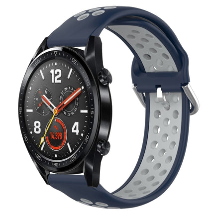 22mm Clasp Two Color Sport Wrist Strap Watchband, For Huawei Watch GT 46mm / 42mm