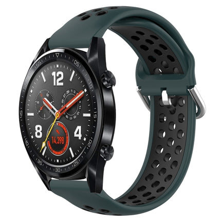 22mm Clasp Two Color Sport Wrist Strap Watchband, For Huawei Watch GT 46mm / 42mm