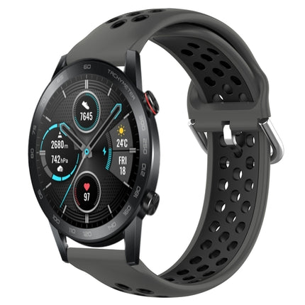 22mm Clasp Two Color Sport Wrist Strap Watchband, For Huawei Honor Magic Watch 2 46mm