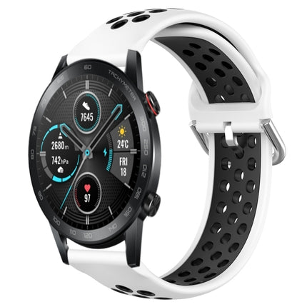 22mm Clasp Two Color Sport Wrist Strap Watchband, For Huawei Honor Magic Watch 2 46mm