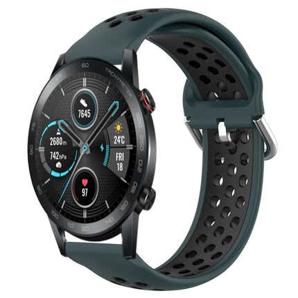 22mm Clasp Two Color Sport Wrist Strap Watchband, For Huawei Honor Magic Watch 2 46mm