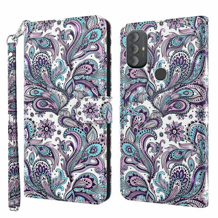 3D Painting Pattern TPU + PU Phone Case, For Motorola Moto G Power 2022, For Motorola Moto G Stylus 5G 2022