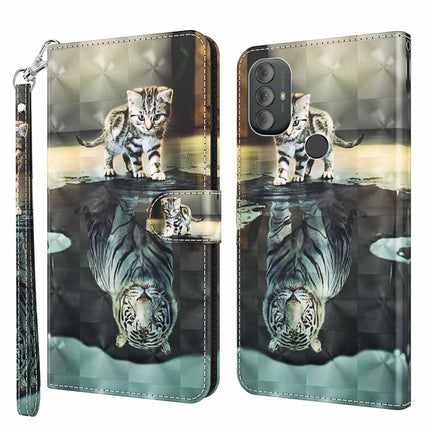 3D Painting Pattern TPU + PU Phone Case, For Motorola Moto G Power 2022, For Motorola Moto G Stylus 5G 2022