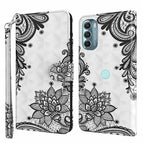 For Motorola Moto G Stylus 5G 2022 / Diagonal Black Flower