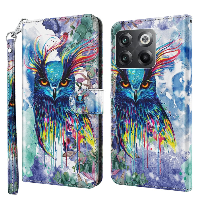 3D Painting Pattern TPU + PU Phone Case, For OnePlus 10T, For Sony Xperia 5 IV
