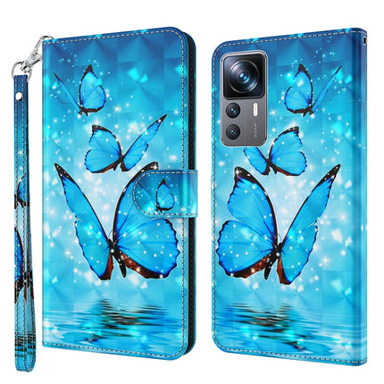 3D Painting Pattern TPU + PU Phone Case, For Xiaomi 12T Pro/12T/Redmi K50 Ultra, For Samsung Galaxy A04
