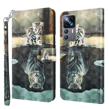 3D Painting Pattern TPU + PU Phone Case, For Xiaomi 12T Pro/12T/Redmi K50 Ultra, For Samsung Galaxy A04