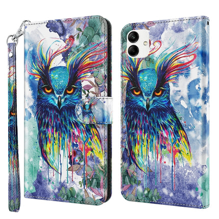 3D Painting Pattern TPU + PU Phone Case, For Xiaomi 12T Pro/12T/Redmi K50 Ultra, For Samsung Galaxy A04