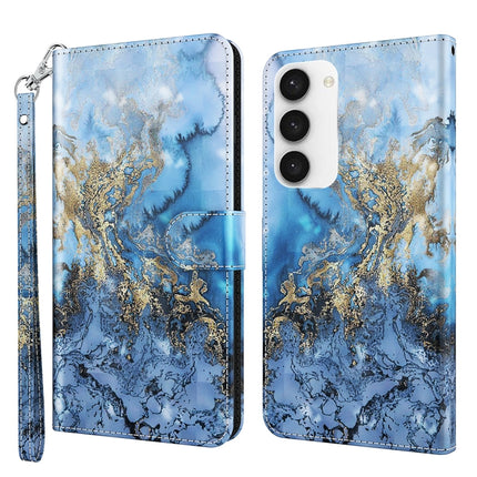 3D Painting Pattern TPU + PU Phone Case, For Samsung Galaxy S23 5G, For Samsung Galaxy S23, For Samsung Galaxy S23+ 5G