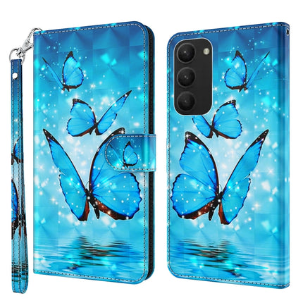 3D Painting Pattern TPU + PU Phone Case, For Samsung Galaxy S23 5G, For Samsung Galaxy S23, For Samsung Galaxy S23+ 5G
