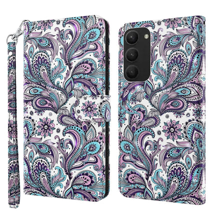 3D Painting Pattern TPU + PU Phone Case, For Samsung Galaxy S23 5G, For Samsung Galaxy S23, For Samsung Galaxy S23+ 5G