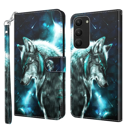3D Painting Pattern TPU + PU Phone Case, For Samsung Galaxy S23 5G, For Samsung Galaxy S23, For Samsung Galaxy S23+ 5G