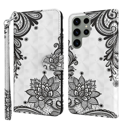 3D Painting Pattern TPU + PU Phone Case, For Samsung Galaxy S23 ultra 5G