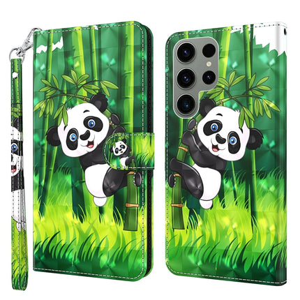 3D Painting Pattern TPU + PU Phone Case, For Samsung Galaxy S23 ultra 5G