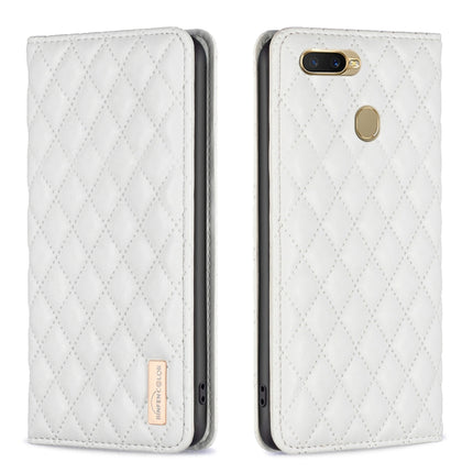 Diamond Lattice Magnetic Leather Flip Phone Case, For OPPO A7, For OPPO A15, For OPPO A16s / A16 / A54s / A55 5G / A54 4G, For OPPO A57 4G