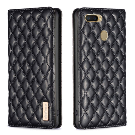 Diamond Lattice Magnetic Leather Flip Phone Case, For OPPO A7, For OPPO A15, For OPPO A16s / A16 / A54s / A55 5G / A54 4G, For OPPO A57 4G