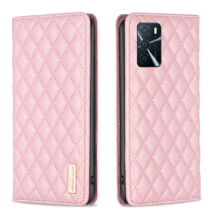 Diamond Lattice Magnetic Leather Flip Phone Case, For OPPO A7, For OPPO A15, For OPPO A16s / A16 / A54s / A55 5G / A54 4G, For OPPO A57 4G