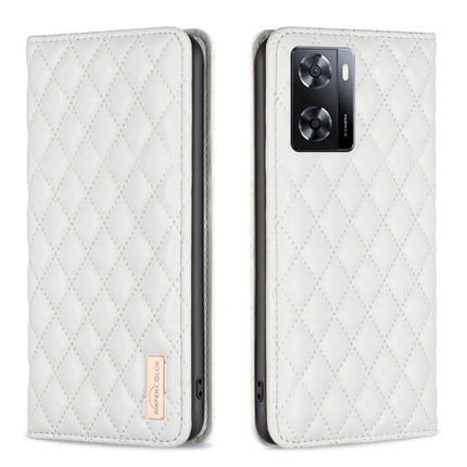 Diamond Lattice Magnetic Leather Flip Phone Case, For OPPO A7, For OPPO A15, For OPPO A16s / A16 / A54s / A55 5G / A54 4G, For OPPO A57 4G
