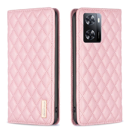 Diamond Lattice Magnetic Leather Flip Phone Case, For OPPO A7, For OPPO A15, For OPPO A16s / A16 / A54s / A55 5G / A54 4G, For OPPO A57 4G