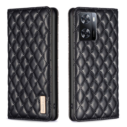 Diamond Lattice Magnetic Leather Flip Phone Case, For OPPO A7, For OPPO A15, For OPPO A16s / A16 / A54s / A55 5G / A54 4G, For OPPO A57 4G