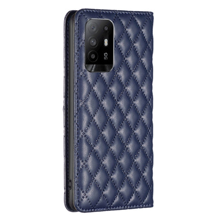 Diamond Lattice Magnetic Leather Flip Phone Case, For OPPO A94 5G / F19 Pro+, For OPPO A96 5G / Reno7 Z, For OPPO Find X5 Pro, For OPPO Find X5