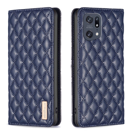 Diamond Lattice Magnetic Leather Flip Phone Case, For OPPO A94 5G / F19 Pro+, For OPPO A96 5G / Reno7 Z, For OPPO Find X5 Pro, For OPPO Find X5