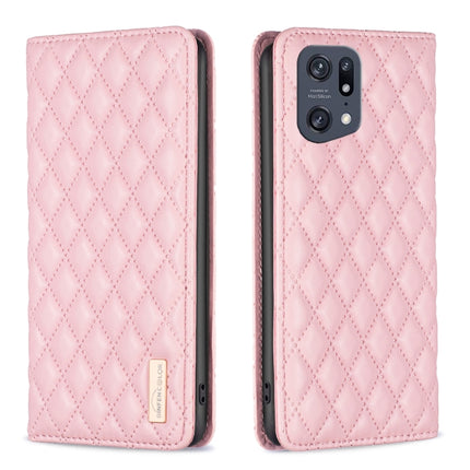 Diamond Lattice Magnetic Leather Flip Phone Case, For OPPO A94 5G / F19 Pro+, For OPPO A96 5G / Reno7 Z, For OPPO Find X5 Pro, For OPPO Find X5