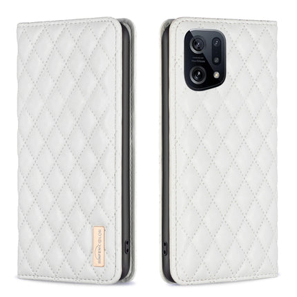 Diamond Lattice Magnetic Leather Flip Phone Case, For OPPO A94 5G / F19 Pro+, For OPPO A96 5G / Reno7 Z, For OPPO Find X5 Pro, For OPPO Find X5