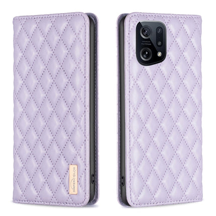 Diamond Lattice Magnetic Leather Flip Phone Case, For OPPO A94 5G / F19 Pro+, For OPPO A96 5G / Reno7 Z, For OPPO Find X5 Pro, For OPPO Find X5